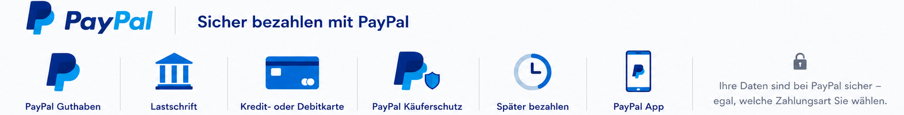 PayPal Zahlungsmethoden